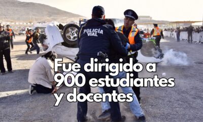 Realizan simulacro de emergencia vial en la Universidad Politécnica de Chihuahua