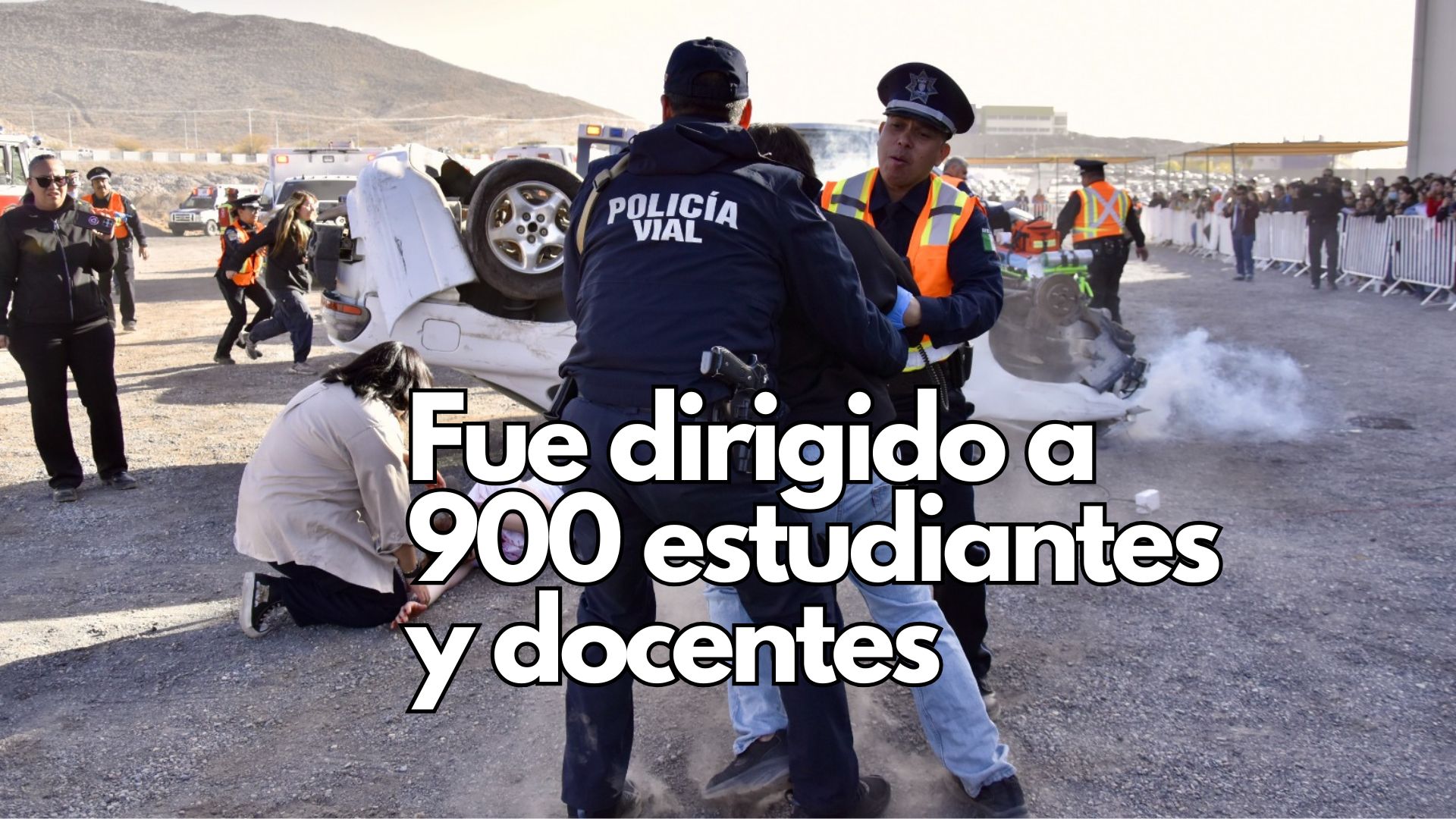 Realizan simulacro de emergencia vial en la Universidad Politécnica de Chihuahua