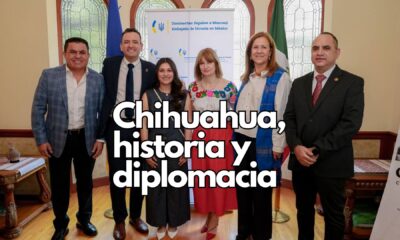 Alcalde Marco Bonilla presenta el libro “Chihuahua, Ciudad Prócer” en la Embajada de Ucrania