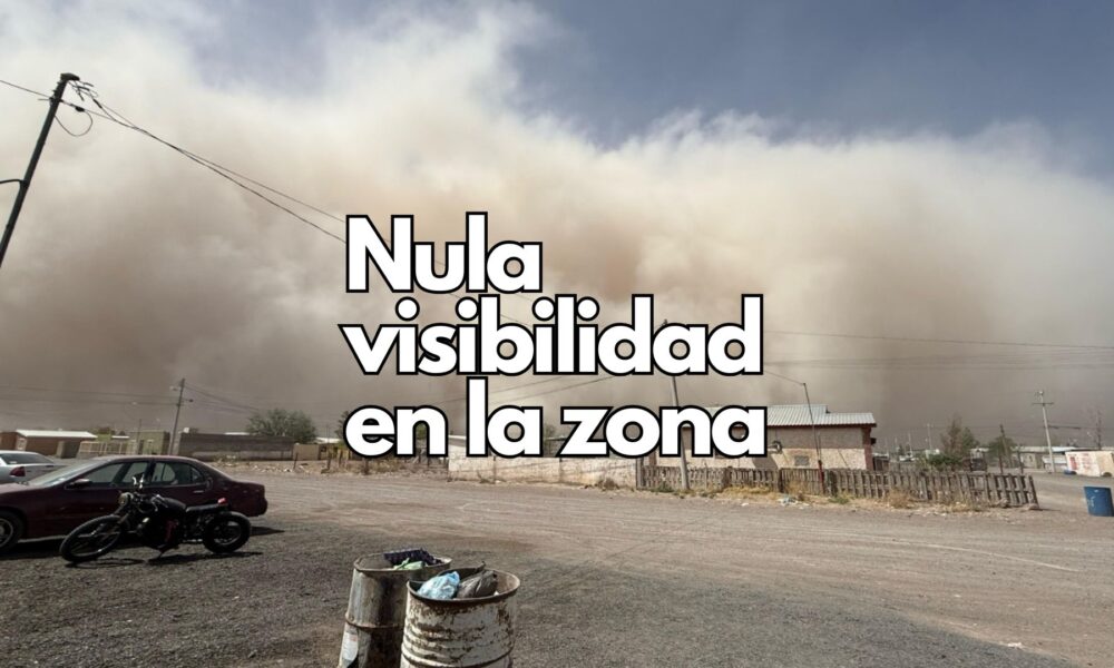 Cierran circulación en la carretera Panamericana por tormenta de arena en Ahumada