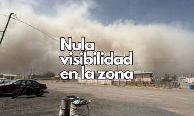 Cierran circulación en la carretera Panamericana por tormenta de arena en Ahumada