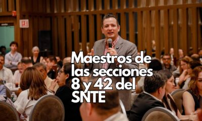El alcalde convivió con maestros de las secciones 8 y 42 del SNTE por el Día de las Maestras y Maestros
